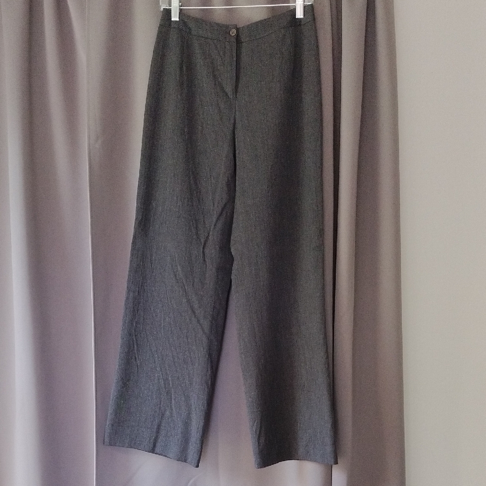 Elegant Charcoal Wide Leg Women's Pants